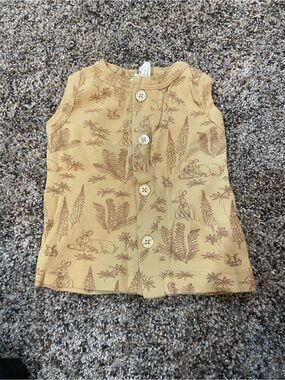 kate quinn Mustard Yellow Botanical Bunny Tank Top